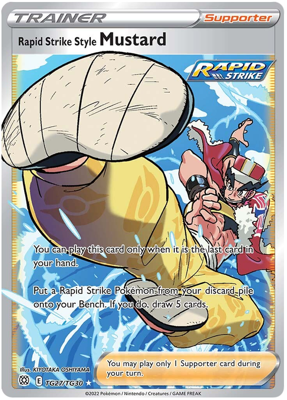 Pokemon Card Brilliant Stars TG27/TG30 Rapid Strike Style Mustard Full Art *M*