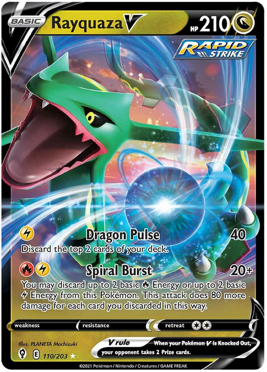 Pokemon Card Evolving Skies 110/203 110/203 Rayquaza V Ultra Rare *M*