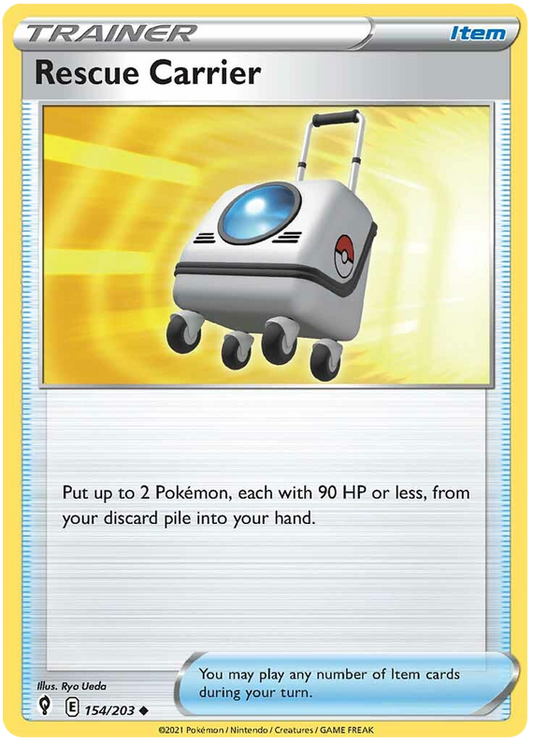 Pokemon Card Evolving Skies 154/203 154/203 Rescue Carrier Item Uncommon