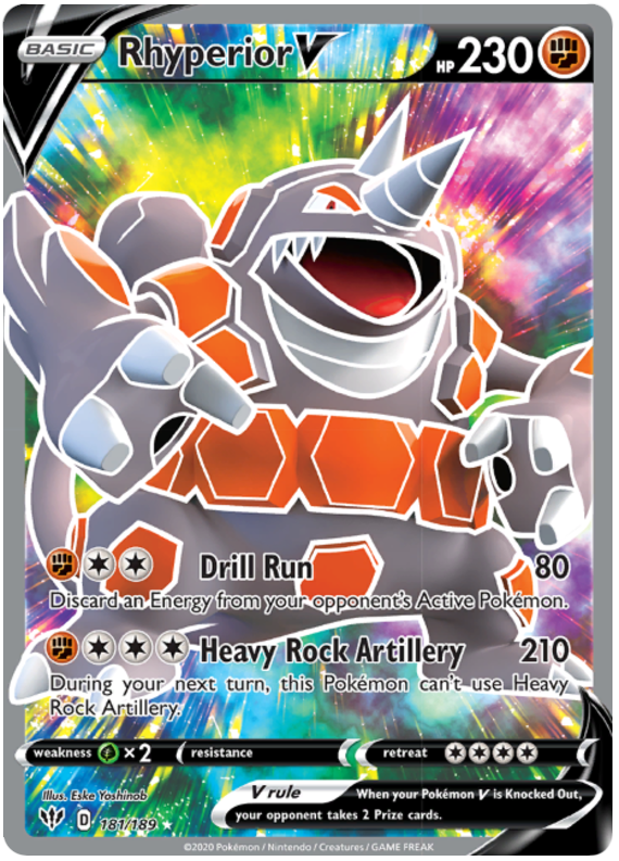 <transcy>Pokemon Card Darkness Alaze 181/189 181/189 Rhyperior V Full Art</transcy>