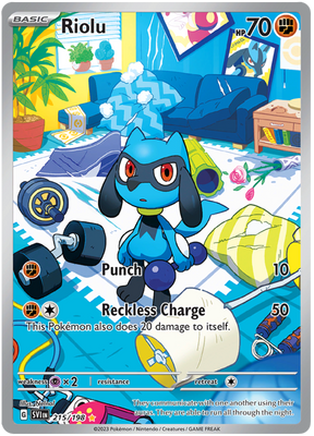 Pokemon Card Scarlet & Violet 215/198 Riolu Illustration Rare *MINT*