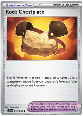 Pokemon Card Scarlet & Violet 192/198 Rock Chestplate Tool Uncommon *MINT*