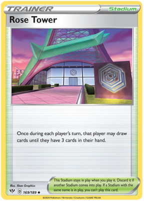 <transcy>بطاقة Pokemon Card Darkness Ablaze 169/189 169/189 Rose Tower Uncommon</transcy>
