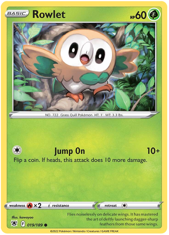 Pokemon Card Astral Radiance 19/189 019/189 Rowlet Common