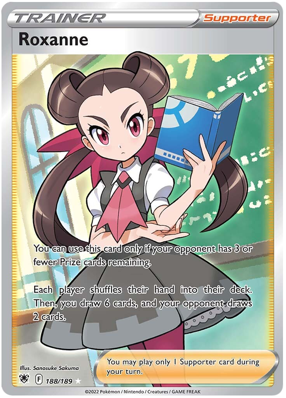 Pokemon Card Astral Radiance 188/189 Roxanne Supporter Full Art