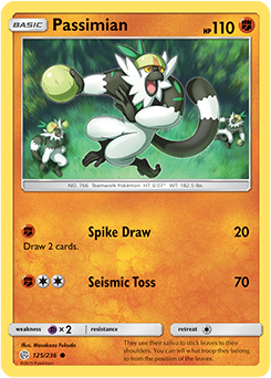Pokemon Card Cosmic Eclipse 125/236 Passimian Common