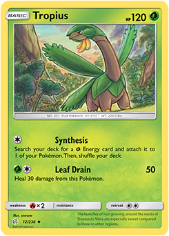 Pokemon Card Cosmic Eclipse 012/236 12/236 Tropius Uncommon