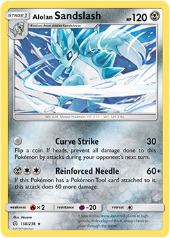 Pokemon Card Cosmic Eclipse 138/236 Alolan Sandslash Rare