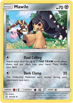 Pokemon Card Cosmic Eclipse 140/236 Mawile Uncommon