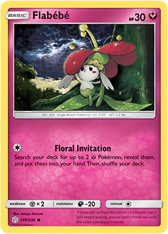 Pokemon Card Cosmic Eclipse 149/236 Flabebe Common