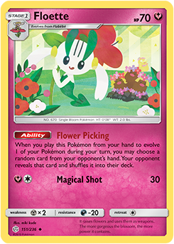 Pokemon Card Cosmic Eclipse 151/236 Floette Uncommon