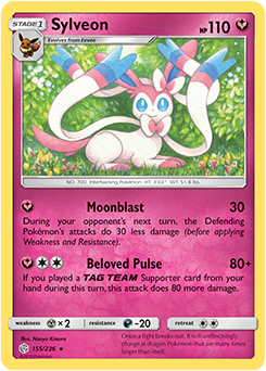 <transcy>Pokemon Card Cosmic Eclipse 155/236 Sylveon Sjælden</transcy>