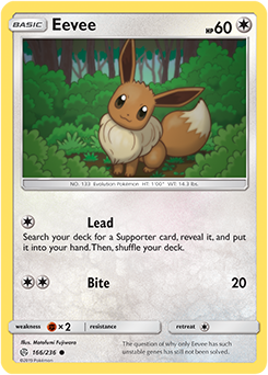 Pokemon Card Cosmic Eclipse 166/236 Eevee Common