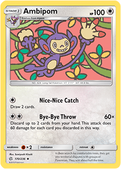 Pokemon Card Cosmic Eclipse 170/236 Ambipom Uncommon