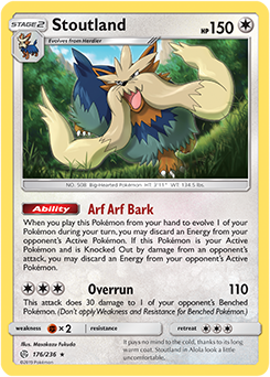 <transcy>Pokemon Card Cosmic Eclipse 176/236 Stoutland Holo Sjælden</transcy>