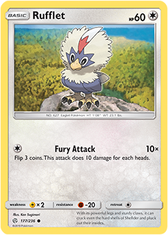 Pokemon Card Cosmic Eclipse 177/236 Rufflet Common