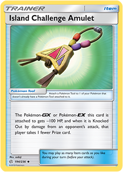 Pokemon Card Cosmic Eclipse 194/236 Island Challenge Amulet Item Uncommon