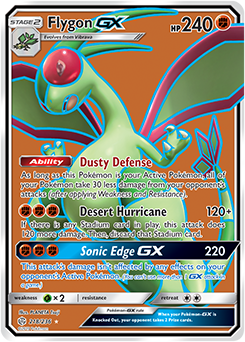 Pokemon Card Cosmic Eclipse 218/236 Flygon GX Full Art