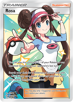 Pokemon Card Cosmic Eclipse 236/236 Rosa Supporter Full Art