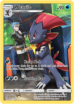 Pokemon Card Cosmic Eclipse 238/236 Weavile Secret Rare