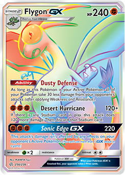 Pokemon Card Cosmic Eclipse 256/236 Flygon GX Hyper Rare