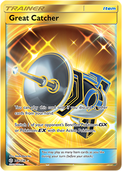 Pokemon Card Cosmic Eclipse 264/236 Great Catcher Item Secret Rare
