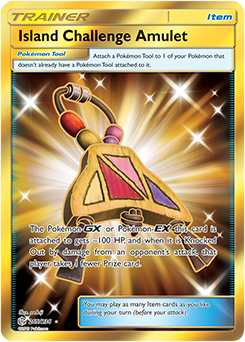 Pokemon Card Cosmic Eclipse 265/236 Island Challenge Amulet Item Secret Rare