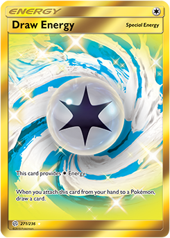 Pokemon Card Cosmic Eclipse 271/236 Draw Energy Secret Rare