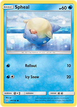 <transcy>Pokemon Card Cosmic Eclipse 049/236 49/236 Spheal Common</transcy>