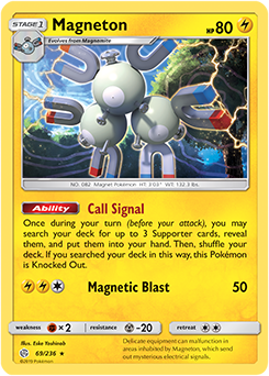 <transcy>Pokemon Card Cosmic Eclipse 069/236 69/236 Magneton Holo Sjælden</transcy>