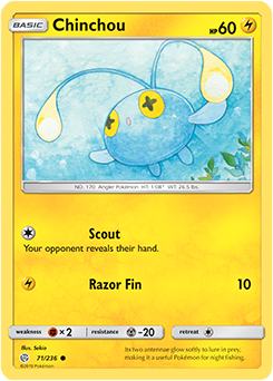 Pokemon Card Cosmic Eclipse 071/236 71/236 Chinchou Common