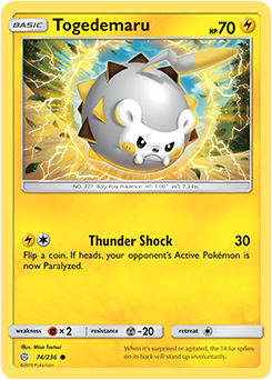 Pokemon Card Cosmic Eclipse 074/236 74/236 Togedemaru Common