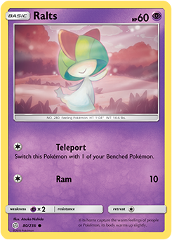 Pokemon Card Cosmic Eclipse 080/236 80/236 Ralts Common