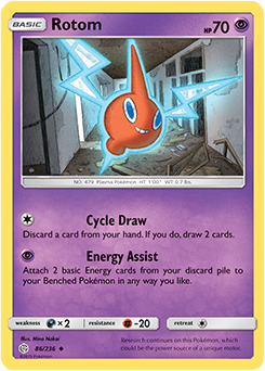 Pokemon Card Cosmic Eclipse 086/236 86/236 Rotom Uncommon