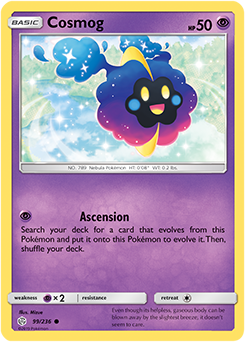 Pokemon Card Cosmic Eclipse 099/236 99/236 Cosmog Common