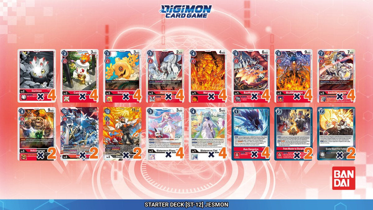 digimon st12 card list Digimon Card Game: Starter Deck ST-12 "Jesmon" – Brokenvase Games