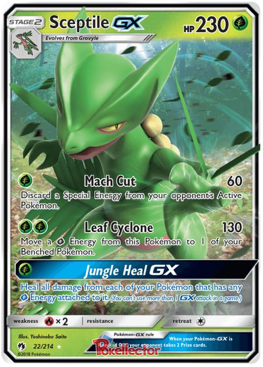 Pokemon Card Lost Thunder 22/214 022/214 Sceptile GX Ultra Rare *MINT*
