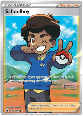 Pokemon Card Fusion Strike 261/264 Schoolboy Full Art