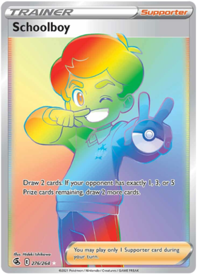 Pokemon Card Fusion Strike 276/264 Schoolboy Hyper Rare