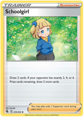 Pokemon Card Fusion Strike 239/264 Schoolgirl Uncommon