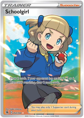 Pokemon Card Fusion Strike 262/264 Schulmädchen Full Art