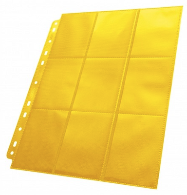 Ultimate Guard 18-Pocket Side-Loading Pages - YELLOW