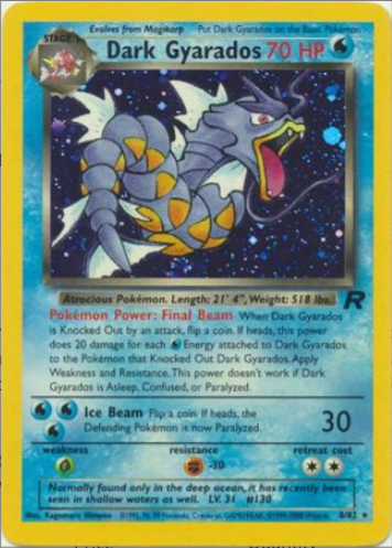 Pokemon Card Team Rocket 8/82 008/082 Dark Gyarados Holo Rare