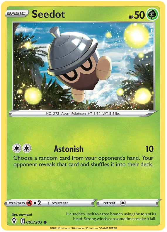 Pokemon Card Evolving Skies 5/203 005/203 Seedot Common