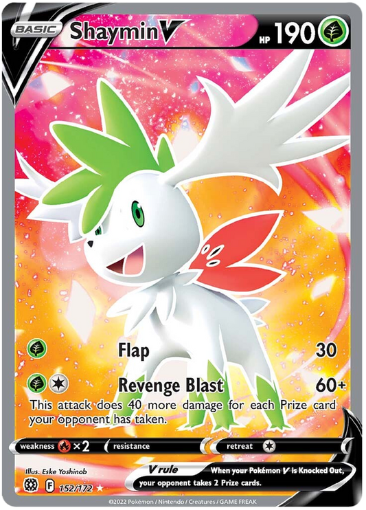 Pokemon Card Brilliant Stars 152/172 Shaymin V Full Art *M*