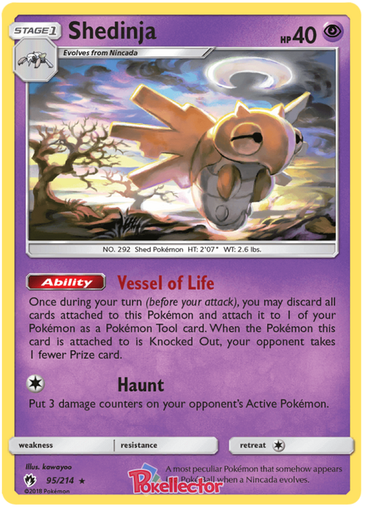 Pokemon Card Lost Thunder 95/214 095/214 Shedinja Rare *MINT*