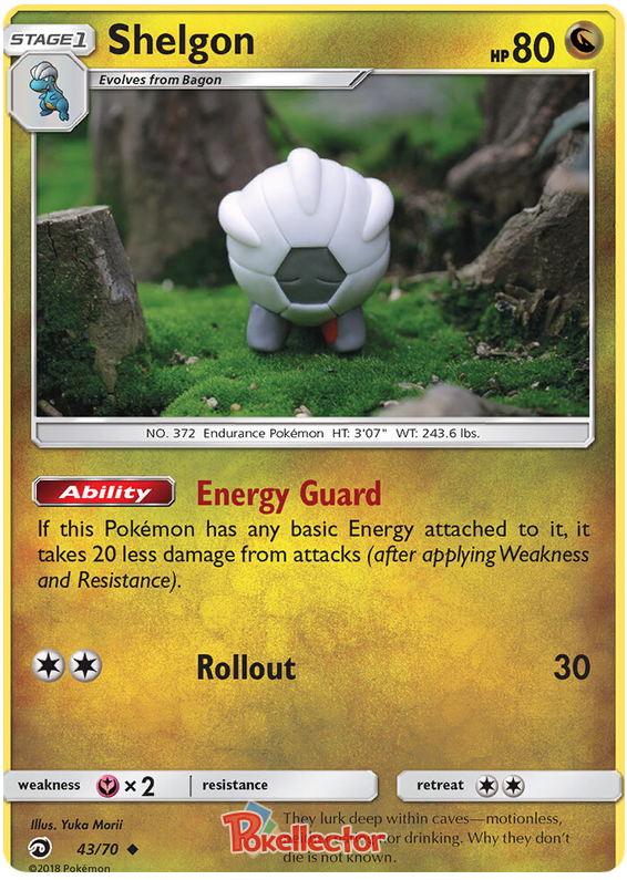 Pokemon Card Dragon Majesty 43/070 043/070 Shelgon Uncommon