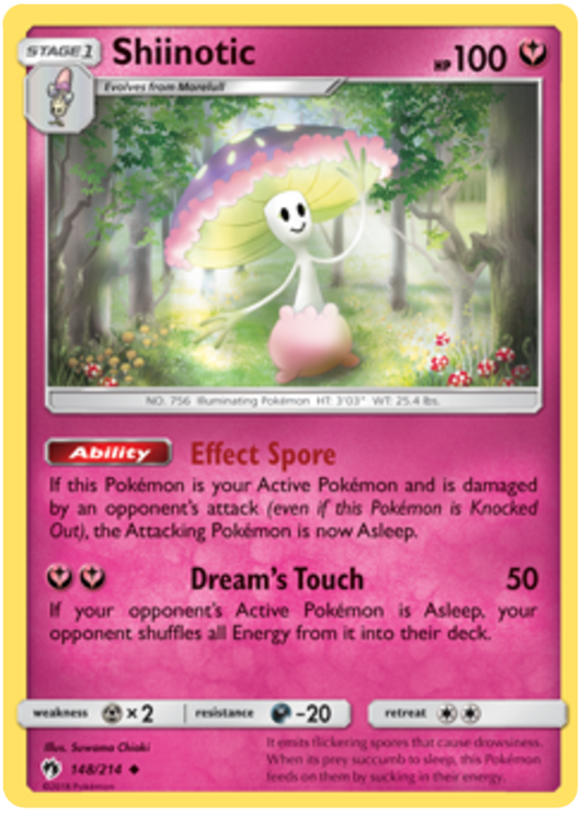 Pokemon Card Lost Thunder 148/214 Shiinotic Uncommon *MINT*