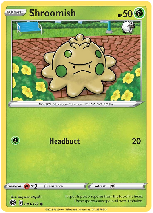 Pokemon Card Brilliant Stars 003/172 3/172 Shroomish Common