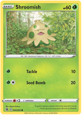 Pokemon Card Fusion Strike 004/264 4/264 Shroomish Common